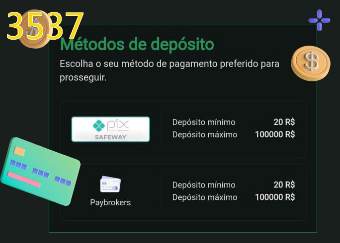 O cassino 3537bet oferece uma grande variedade de métodos de pagamento